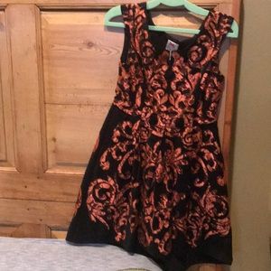 Black and bronze semi formal from Anthropologie